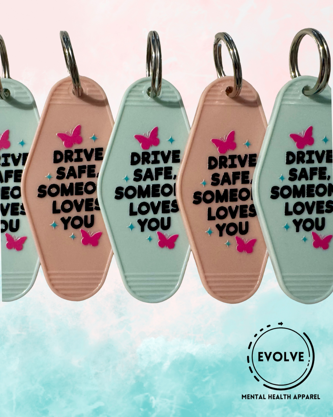 Drive Safe Hotel Keychain
