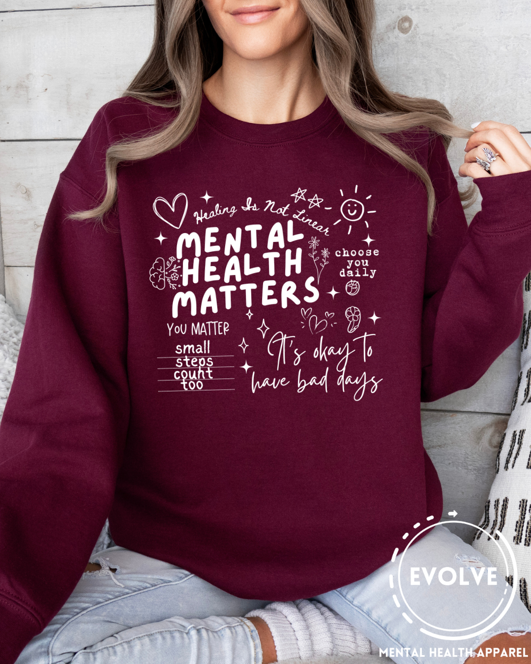 Mental Health Matters Notes Sweater