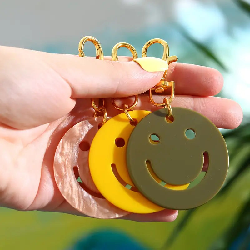 Smiley Keychain - Round
