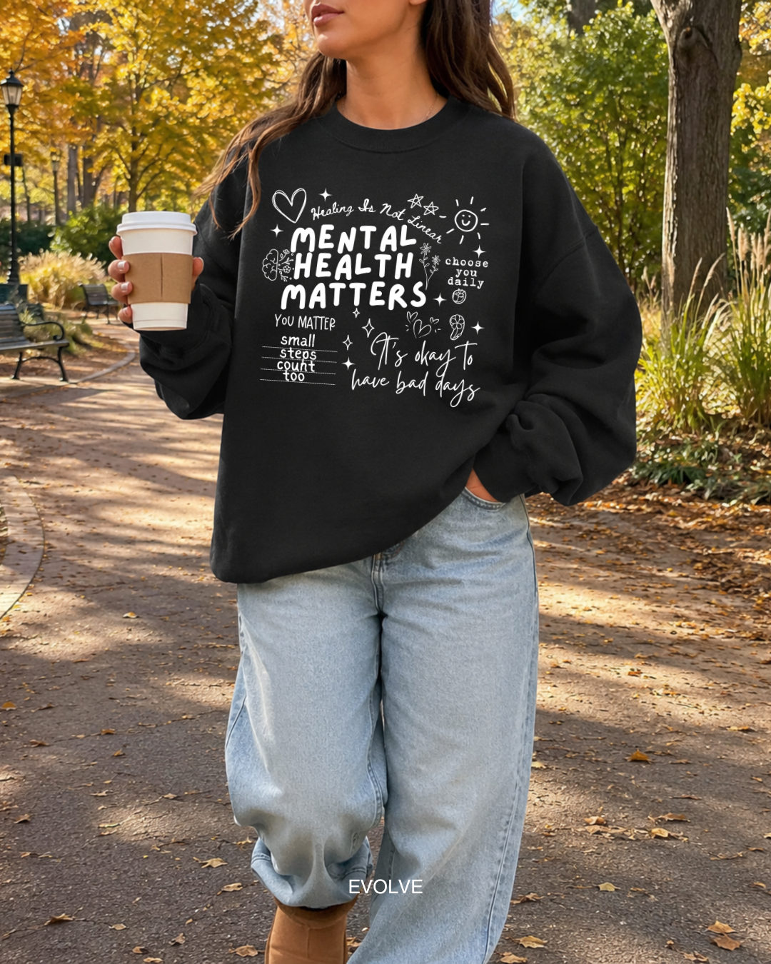 Mental Health Matters Notes Sweater