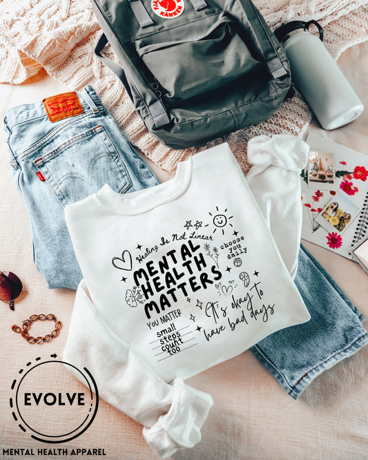 Mental Health Matters Notes Sweater