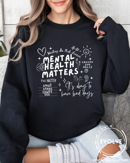 Mental Health Matters Notes Sweater
