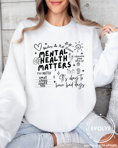 Mental Health Matters Notes Sweater