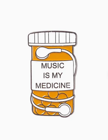 Music Is My Medicine Pin